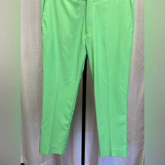 Peter Millar Wicking Element 4 Chino Golf Pants Performance Green | size 35 - Picture 3 of 8